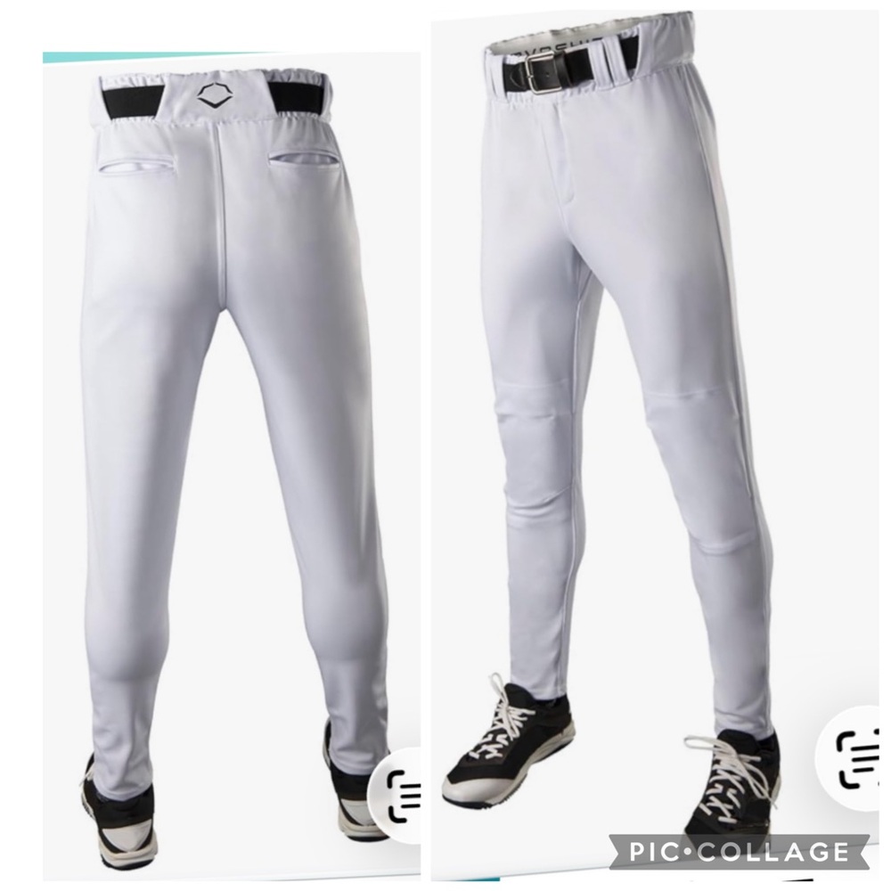 NEW EVOSHIELD MENS CT GAME BASEBALL PANTS / TEAM WHITE